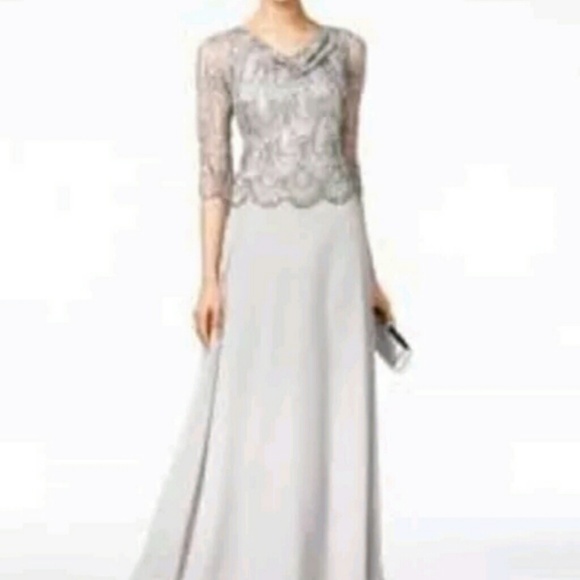 J Kara Embellished Cowl-Neck Gown - Picture 1 of 5